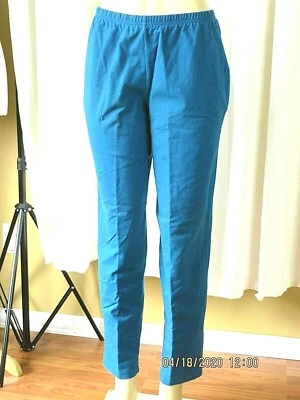 Calça WEEKENDERS TAMANHO M NOVA SEM ETIQUETAS 90% algodão 10% elastano azul-petróleo calça diária - Imagem 1 de 4