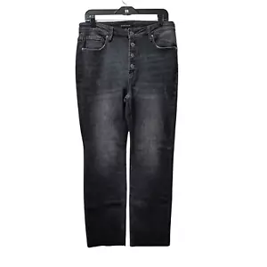 Risen Jeans Junior's 13/31 Black Mid Rise Button Fly Relaxed Skinny (RDP1444) - Picture 1 of 11