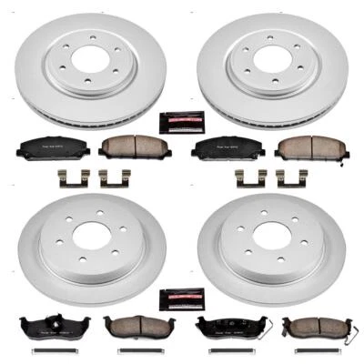 Kit de frenos de disco PowerStop - Delantero y trasero - Se adapta a Infiniti QX56 2008-2010, Nissan Foto 1 de 4