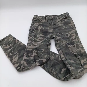 Vanilla Star Pants Girl's Size 5 Green Camo Midrise Skinny Bottoms - Picture 1 of 8