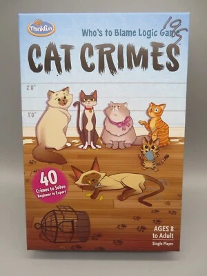 ThinkFun Cat Crimes - Juego de lógica Who's to Blame - Completo para un jugador Foto 1 de 4