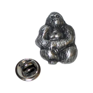 Gorilla Ape Pewter Lapel Pin Badge XDHLP1378 - Picture 1 of 1