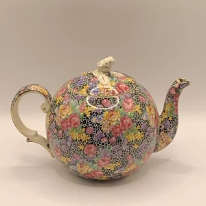 Royal Winton Grimwades Chintz teiera "Hazel" Wright Tyndale anni '30 COSÌ COM'È - Foto 1 di 11