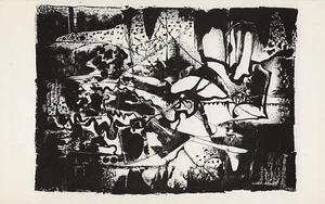 Postcard Léon Bellefleur "Lueurs de Gel" 1962 Private Coll., Graph MINT - Picture 1 of 1