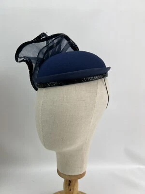 Ladies Bermona Trend Vintage Percher / Pill Box Navy / Black (1128) - Image 1 of 4