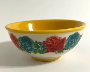 Pioneer Women 3" Sauce Bowl, Floral Pattern with Yellow Inside. - Picture 1 of 3