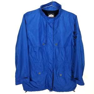 VTG Ralph Lauren Women's Plus Rain Coat Jacket Sz 1X Blue Pockets Zip Up Outdoor - Picture 1 of 6