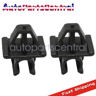 2 Pcs Car Hood Support Prop Rod Holder Clip 65722-JA000 Fit Nissan Plastic Black - Image 1 of 4