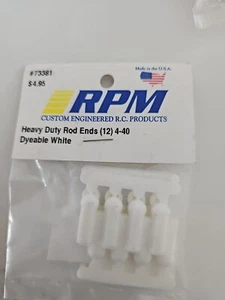 RPM 73381 Heavy Duty 4-40 Rod Ends (White) (12) HH - Picture 1 of 1