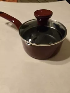 T-fal Salsiera Padella Vetro Coperchio Ventilato 1 Quarto Rosso Cucina Utensili Usato - Foto 1 di 16