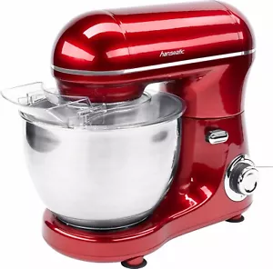 Hanseatic Küchenmaschine Kneten Rühren Mixen 4L 600W Edelstahl Rot Küchengerät - Bild 1 von 5