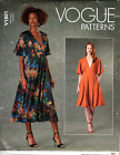 Vogue V1801 Misses Xs To M Easy Deep V Neck Dress Uncut Sewing Pattern