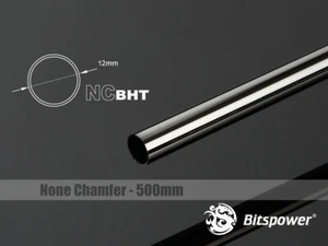 Bitspower None Chamfer Brass Hard Tubing OD12MM Black Sparkle- Length 500 MM - Picture 1 of 2