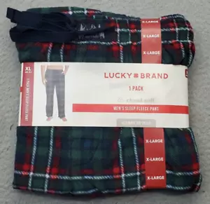 Lucky Brand Sleep Fleece Pants Men's XL Multi Plaid Cloud Soft Elastic Waistband - Picture 1 of 7