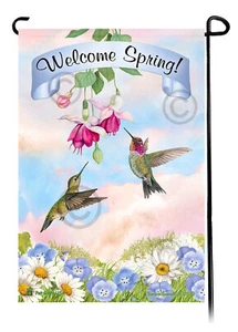 Welcome Spring Garden Flag - Anna's Hummingbird - Picture 1 of 1