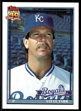 1991 Topps Steve Farr Kansas City Royals #301