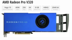 AMD RADEON PRO V320 WX8200 8GB HBM2 GRAFIKKARTE QUAD MONITOR 4X MINI DP - Bild 1 von 5