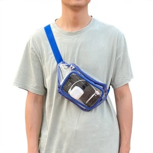 Clear Fanny Pack Men Women Waist Pouch Belt Bag Clear Bag Stadium Approved - Picture 1 of 2