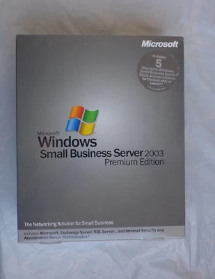 Microsoft Windows Small Business Server 2003 Premium RETAIL w' 5 CAL Sealed Box - Image 1 of 4