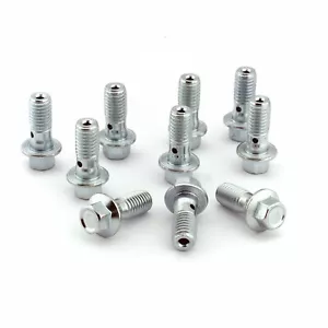 10x Brake Caliper Hose Banjo Bolts M10x1.5mm x 33mm long Mild Steel - Picture 1 of 6