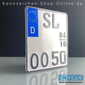1 Motorrad Carbon Kennzeichen 180x200 mm Saison Nummernschild DHL Versand - Bild 1 von 2