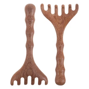 2 Stück Kopfmassagegerät Kopfhaut Holz Tragbar Kopfkratzer Massagegerät Holzkämme für - Bild 1 von 12