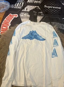 nike ja Morant l/s T shirt Unreleased Men’s SZ L white Blue Ja Wick Ja 1 - Picture 1 of 6