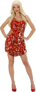 Widmann Costume diavola in paillettes rosso-oro M vestito halloween donna party - Foto 1 di 2