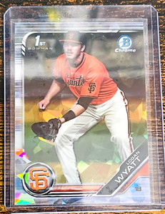 2019 BOWMAN DRAFT CHROME REFRACTOR LOGAN WYATT SAPPHIRE SAN FRANCISCO GIANTS 1ST