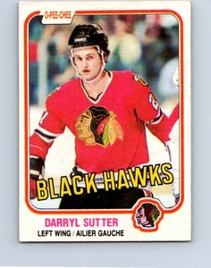 VINTAGE HOCKEY CARD O-PEE-CHEE 1981 CHICAGO BLACK HAWK DARRYL SUTTER ROOKIE #161 - Picture 1 of 2