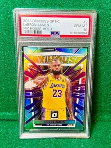 2023-24 Donruss Optic LEBRON JAMES My House Silver Holo PSA GEMA COMO NUEVA 10 - Imagen 1 de 2
