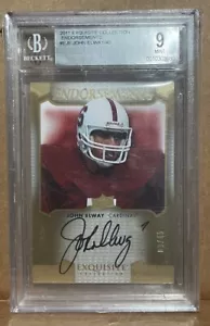 2011 EXQUISITE COLLECTION ENDORSEMENTS #EJE JOHN ELWAY /45 BGS 9 10 Auto - Picture 1 of 3