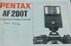 Pentax AF 200T Automatic Flash Unit Instruction Manual Guide Vintage