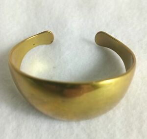Childs Hand Wrought Solid Brass Bracelet Made In Mexico Signed