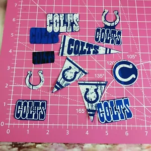 Toppe Colts Sport Logo Tessuto Ferro Applique Logo Sport Calcio - Foto 1 di 5