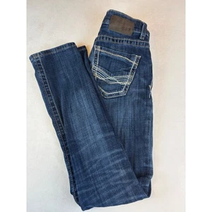 Pantalones de mezclilla BKE Alec corte boot lavado oscuro embellecidos bolsillos para mujer 27R - Imagen 1 de 9