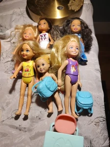 Vintage Barbie Little Sister Kelly Chelsea Lot Of 6 Dolls - Picture 1 of 12