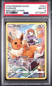 Pokemon SWSH 2022 stelle brillanti EEVEE TG11/TG30 PSA 8 - Foto 1 di 2