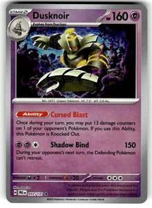 SV: Prismatic Evolutions #037/131 Dusknoir (Poke Ball Pattern) LP - Picture 1 of 2