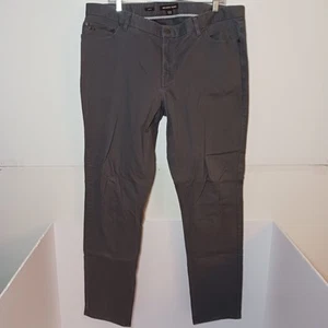 Michael Kors Low Rise Slim Fit Chino Pants Mens Sz 38X32 Gray Stretch Twill - Picture 1 of 8
