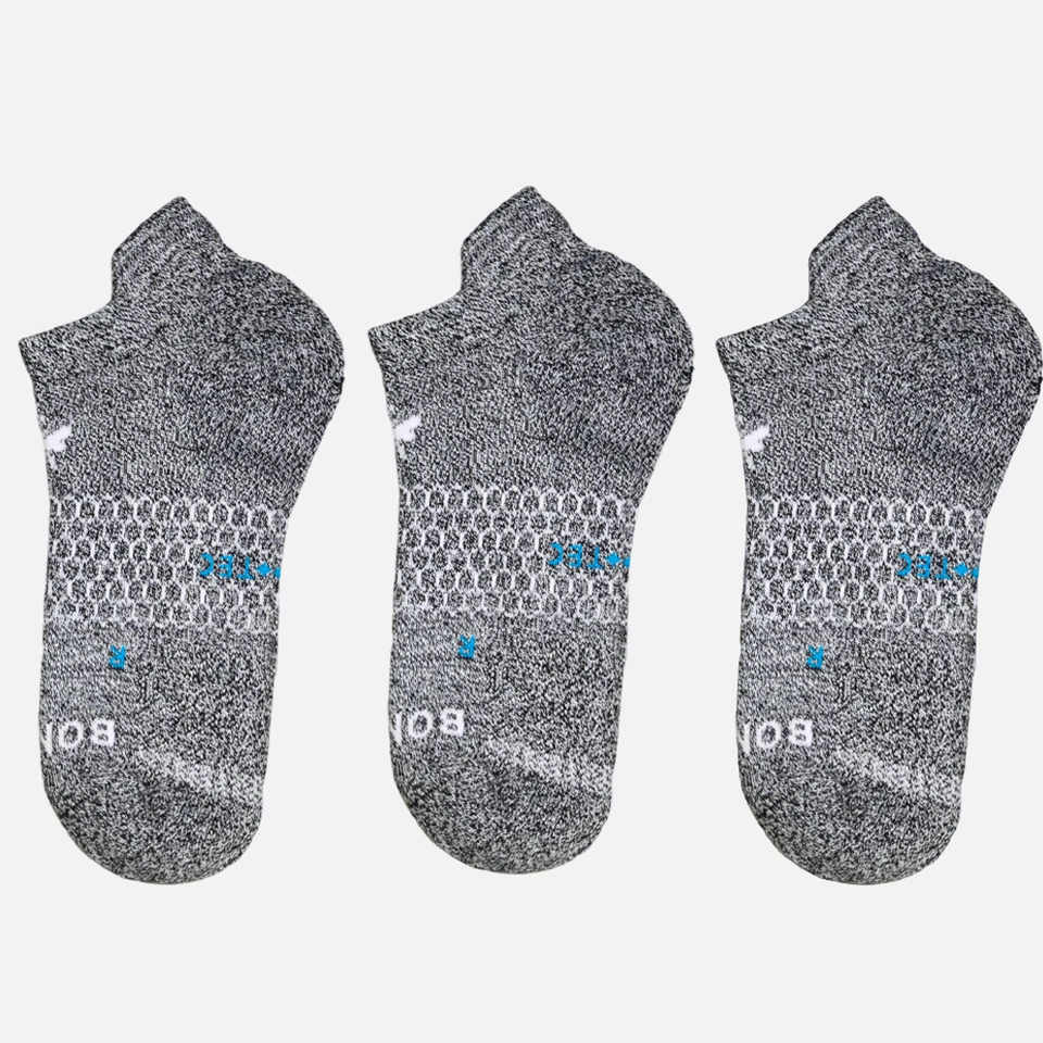 Bombas 3 pairs Women's Running Ankle socks - Size Medium 8-10.5 Grey - Image 1 of 1
