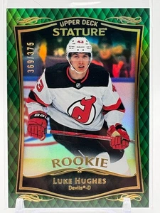 2023-24 Upper Deck Stature Luke Hughes Green 369/375  #34 - Bild 1 von 3