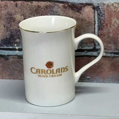 Carolans Irish Cream White Coffee Mug Cup Gold Rim 12 oz. Collectible Gift - Image 1 of 4