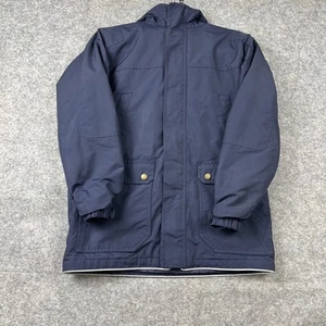 Lands End Kids Parka Navy Blue Heavy Jacket Size Medium 10-12 - Picture 1 of 9