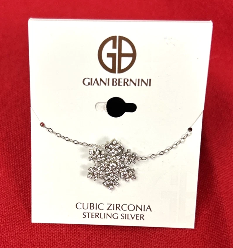Collar de copo de nieve de plata esterlina circonita cúbica Giani Bernini circonita cúbica precio de venta sugerido por el fabricante 85 USD Foto 1 de 2