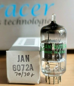 6072A JAN GE General Electric 6072 BLACK PLATE TUBE NOS NIB *eTRACER* #2 - Picture 1 of 9