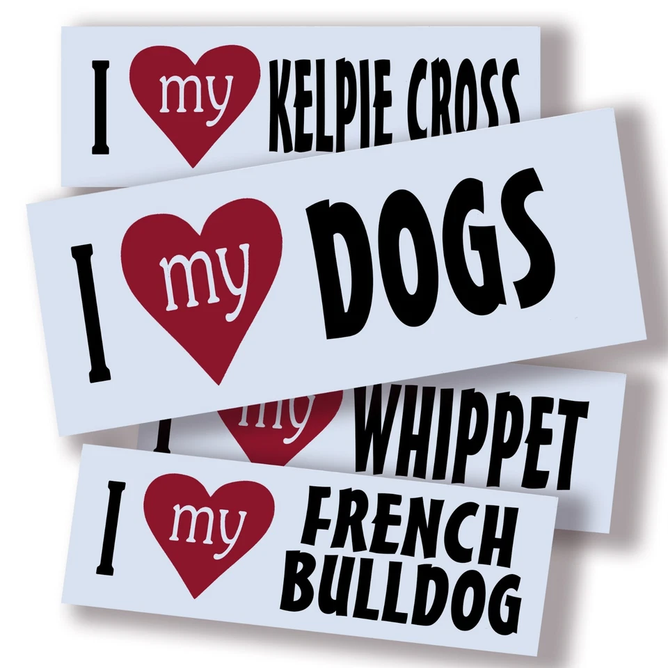 I Love My DOG . Fun Bumper Stickers for Pet Lovers - Image 1 of 2