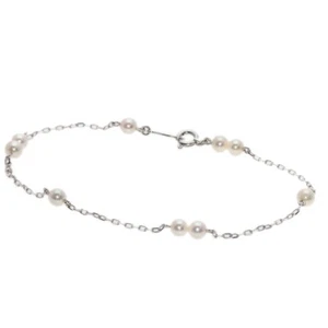Pulsera MIKIMOTO Perla Perla K18 Oro Blanco - Imagen 1 de 6