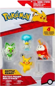 Pokemon Paldea Battle Figure 4 Pack Pikachu, Fuecoco, Sprigatito and Quaxly New - Picture 1 of 2