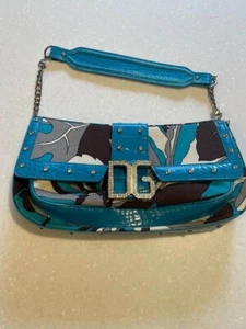 Dolce & Gabbana shoulder bag blue vintage from Japan USED - Picture 1 of 5